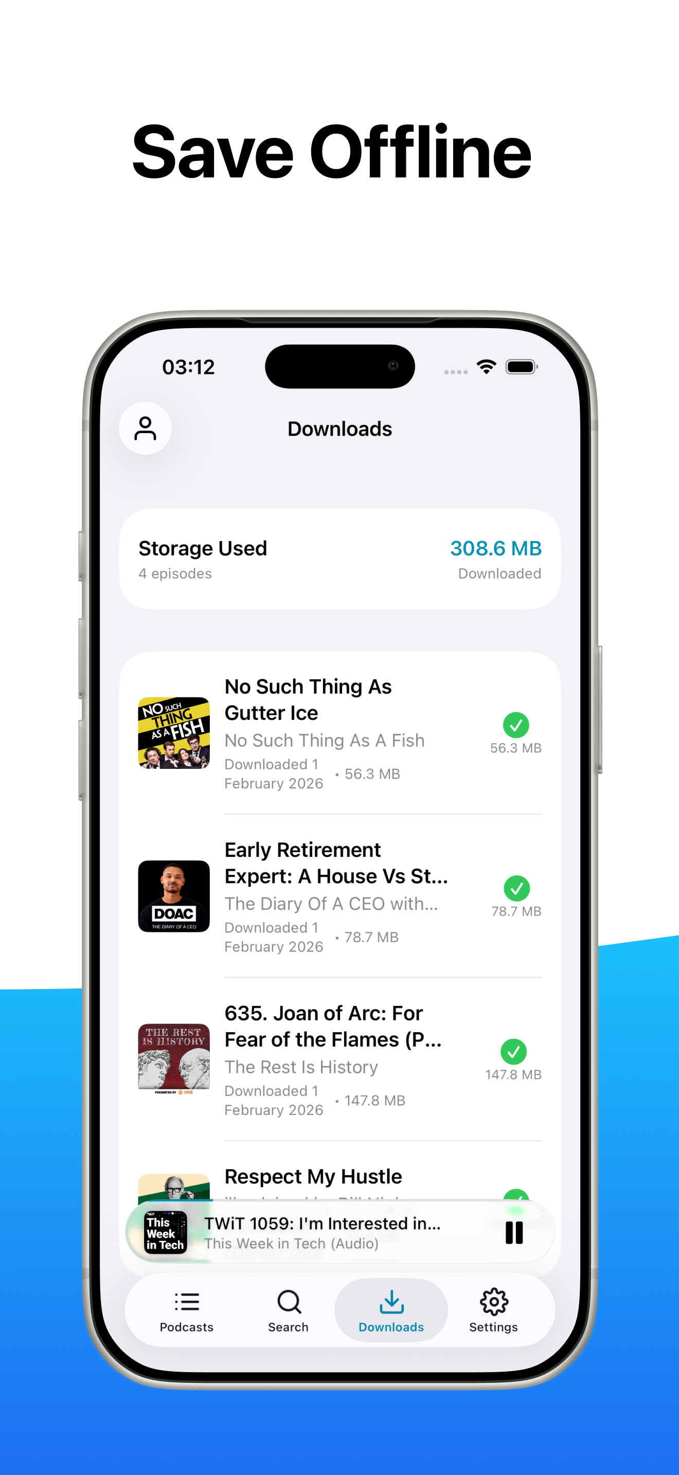 Screenshot 1 of FluidCast - Podcast Player