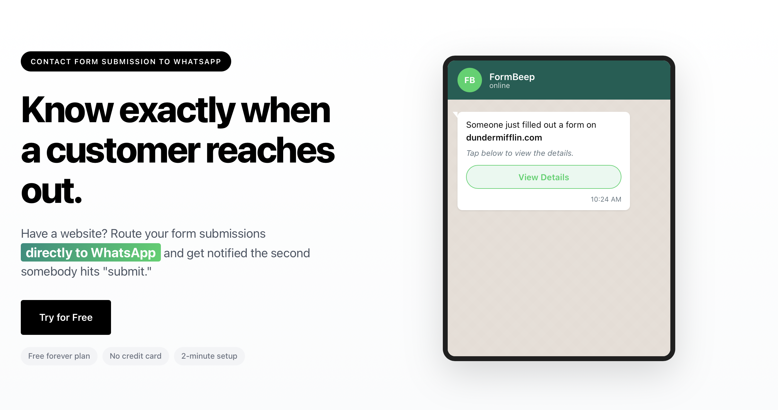 Screenshot 1 of FormBeep