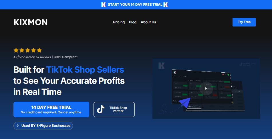 Screenshot 1 of Kixmon | TikTok Shop Profit Tracker