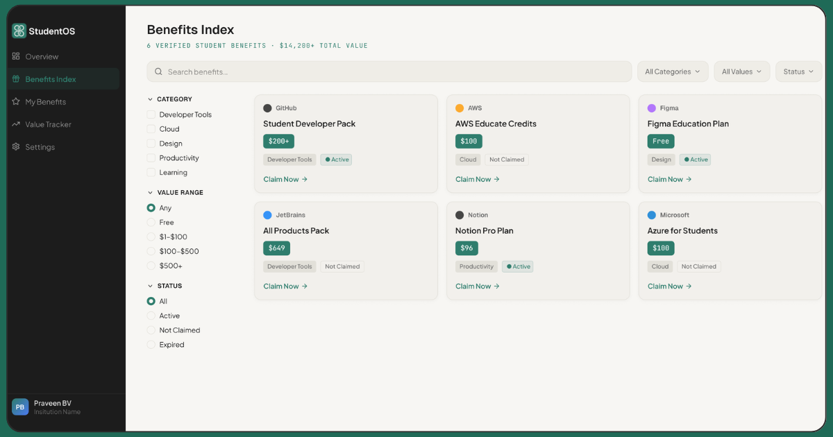Screenshot 3 of StudentOS