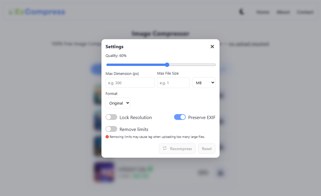 Screenshot 6 of Image Compressor Online - EzCompress