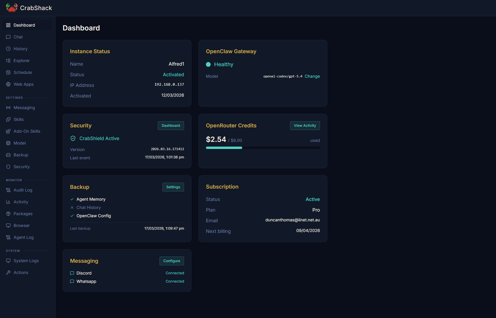 Screenshot 4 of CrabShack AI