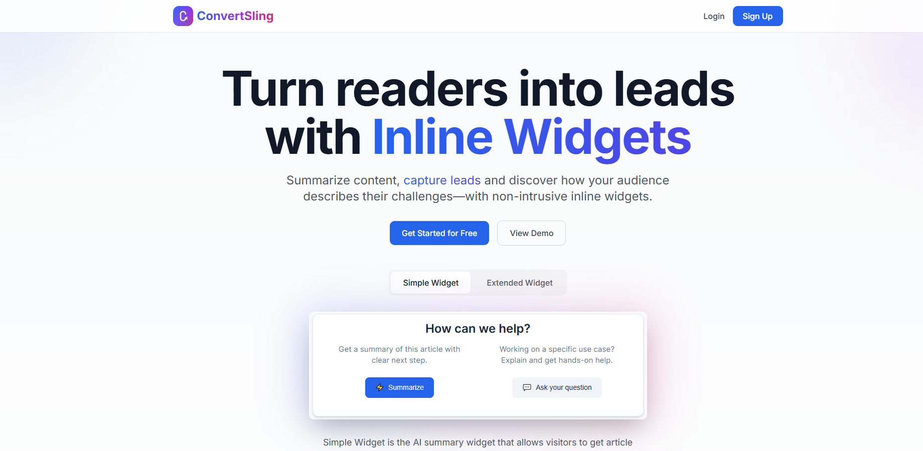 Screenshot 1 of ConvertSling - Turn readers into leads
