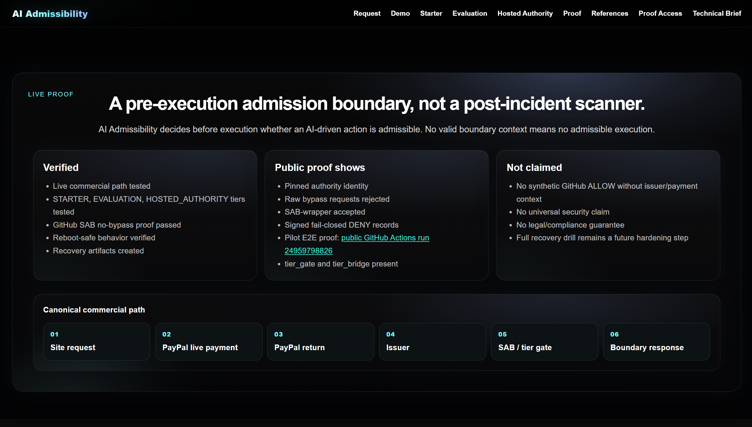 Screenshot 2 of AI Admissibility