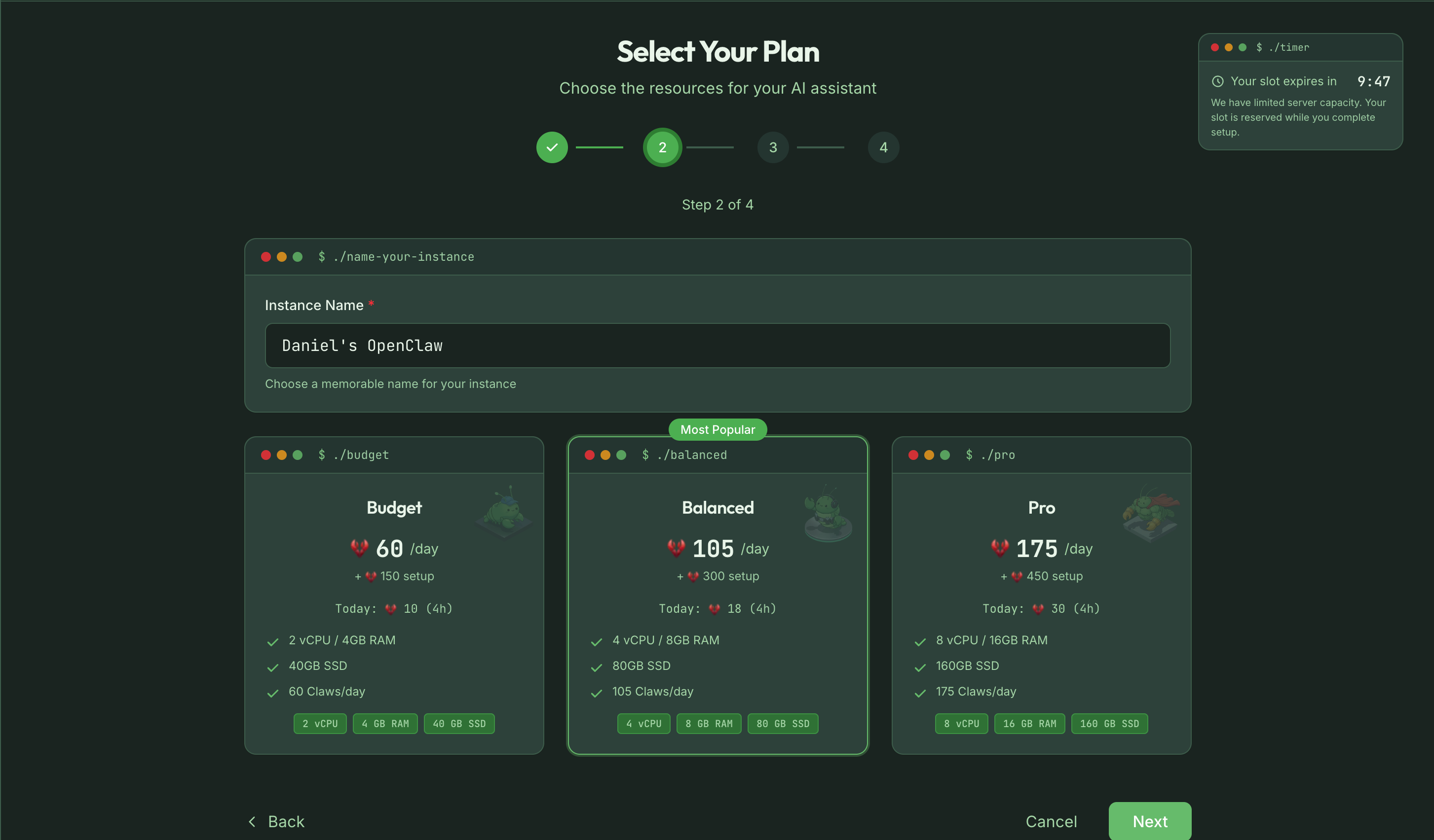 Screenshot 6 of Managed OpenClaw Hosting