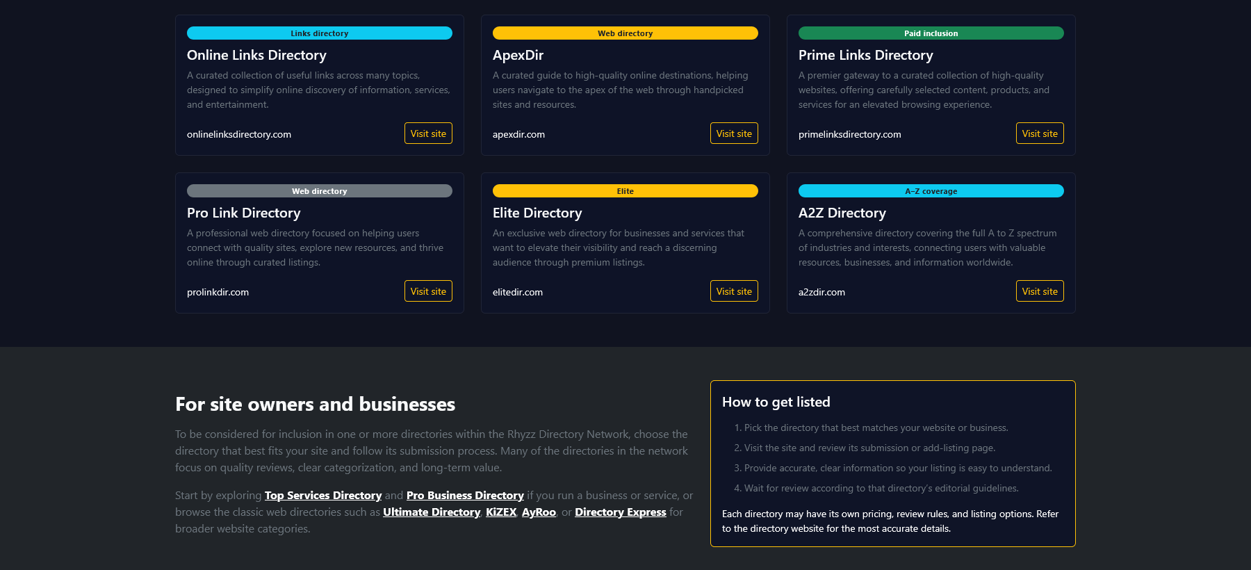 Screenshot 1 of Directories.Best