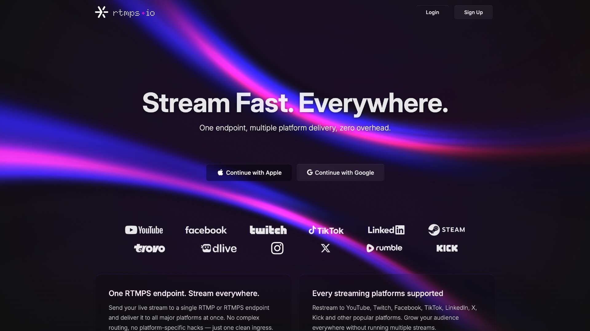 Screenshot 1 of rtmps.io