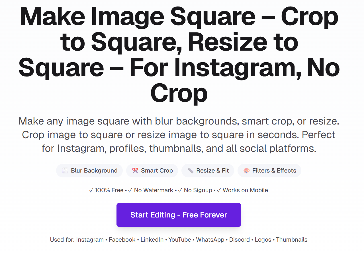 Screenshot 1 of square image maker