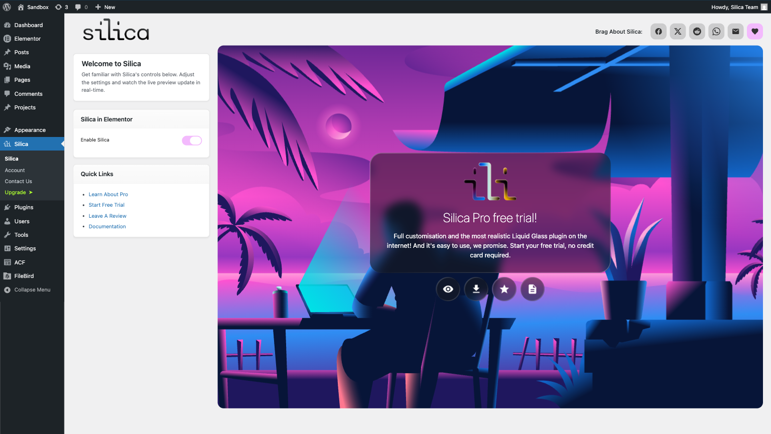 Screenshot 2 of Silica Plugin
