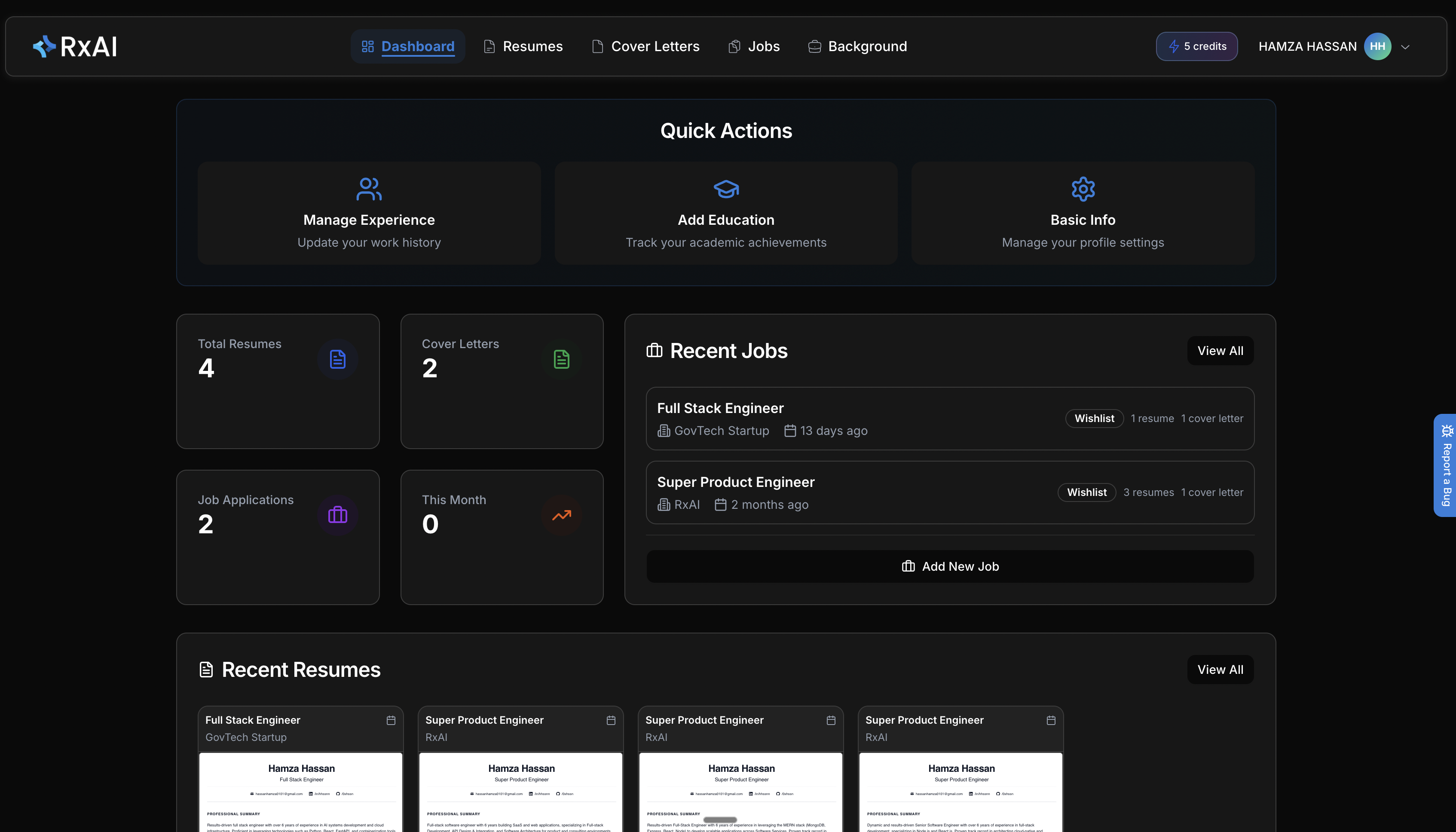 Screenshot 1 of ResumizeAI