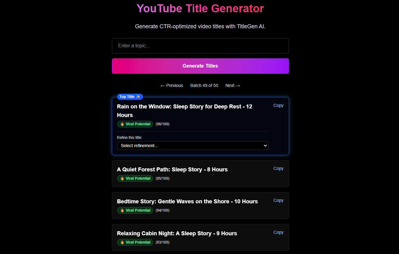 Screenshot 3 of TitleGen