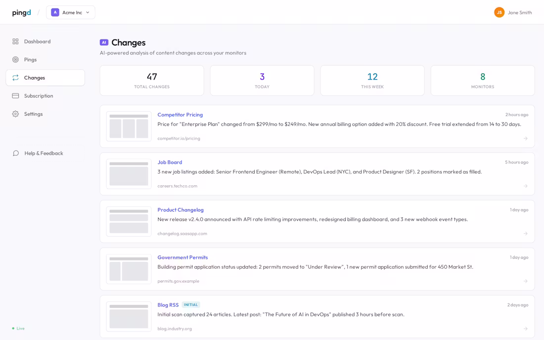 Screenshot 2 of pingd