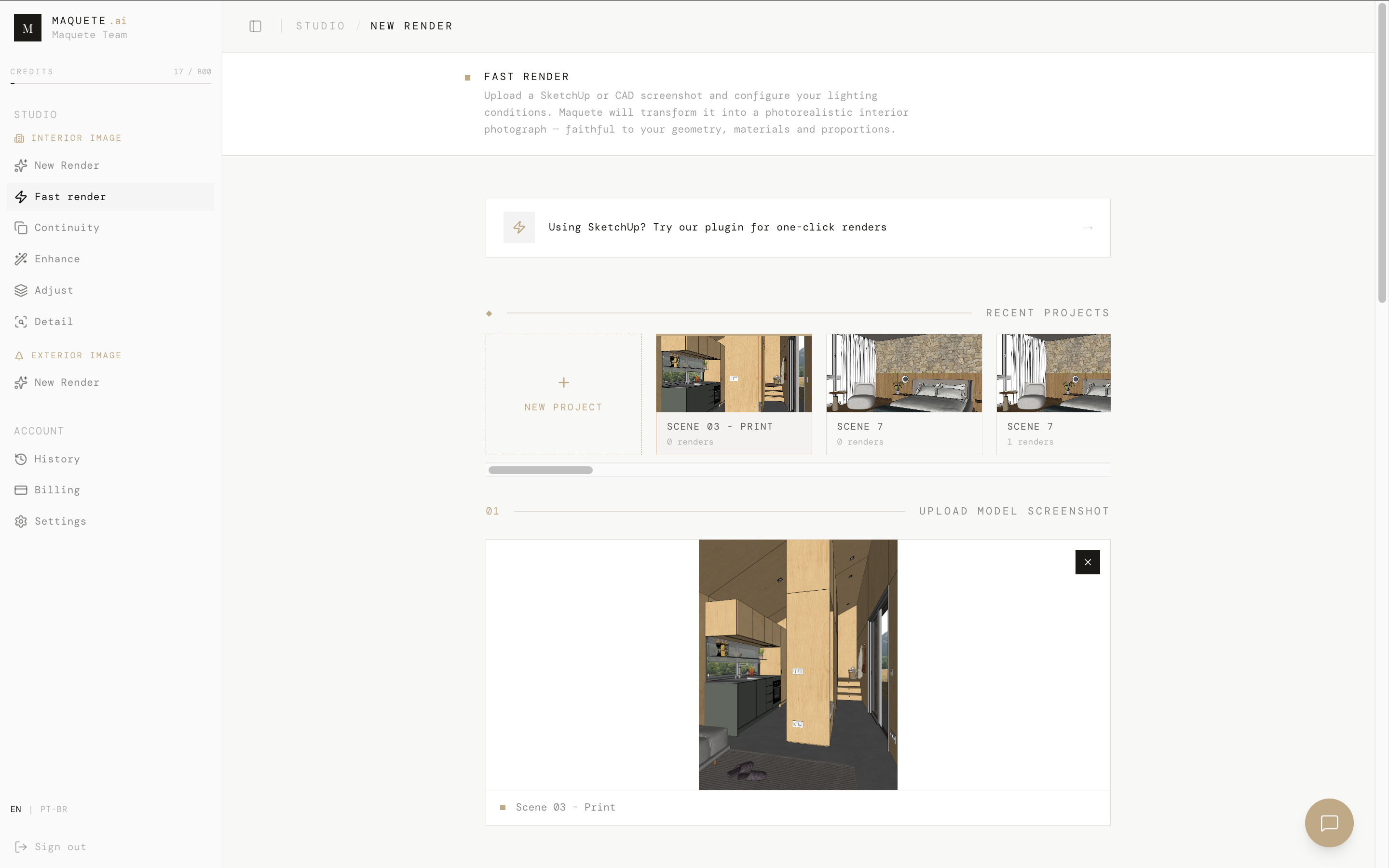 Screenshot 1 of Maquete.ai