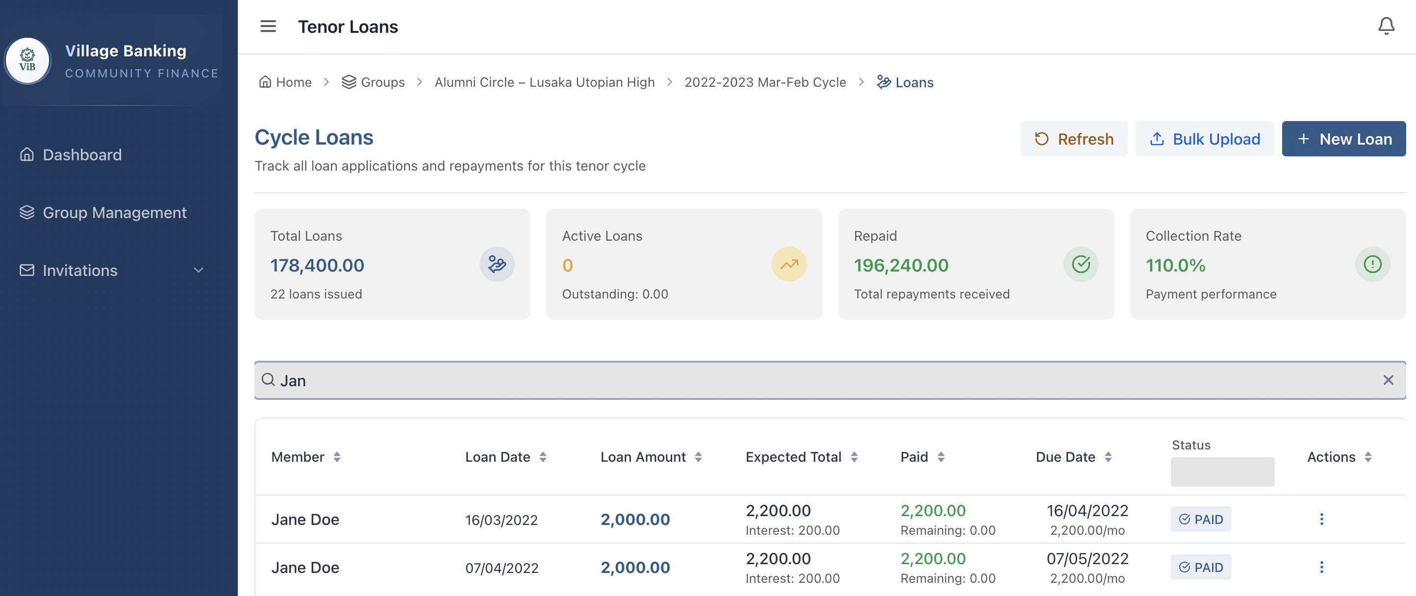 Screenshot 1 of ViB | Village Banking System