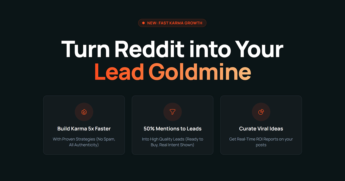 Screenshot 1 of redtolead - From Karma to Leads