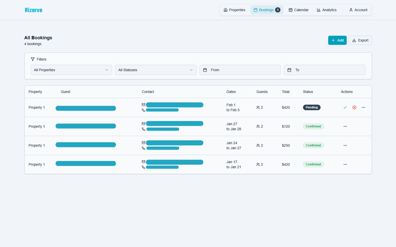 Screenshot 2 of Rizerve.io