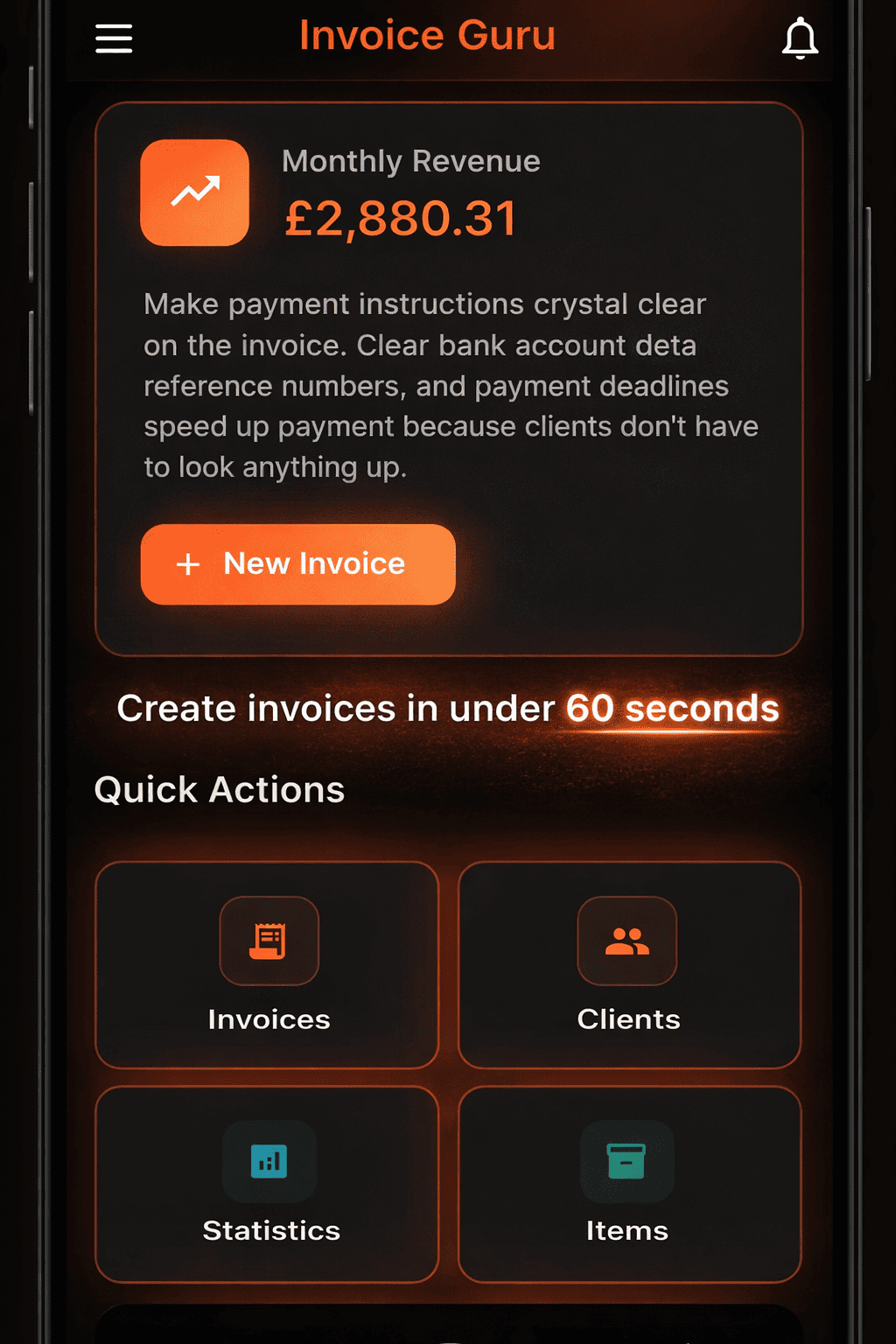Screenshot 1 of Invoice Guru