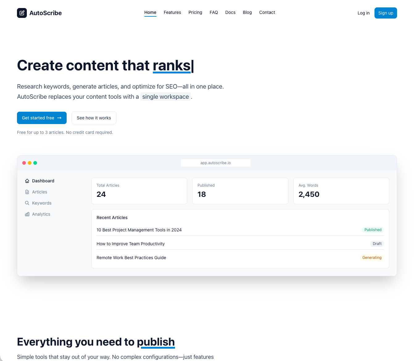 Screenshot 1 of AutoScribe