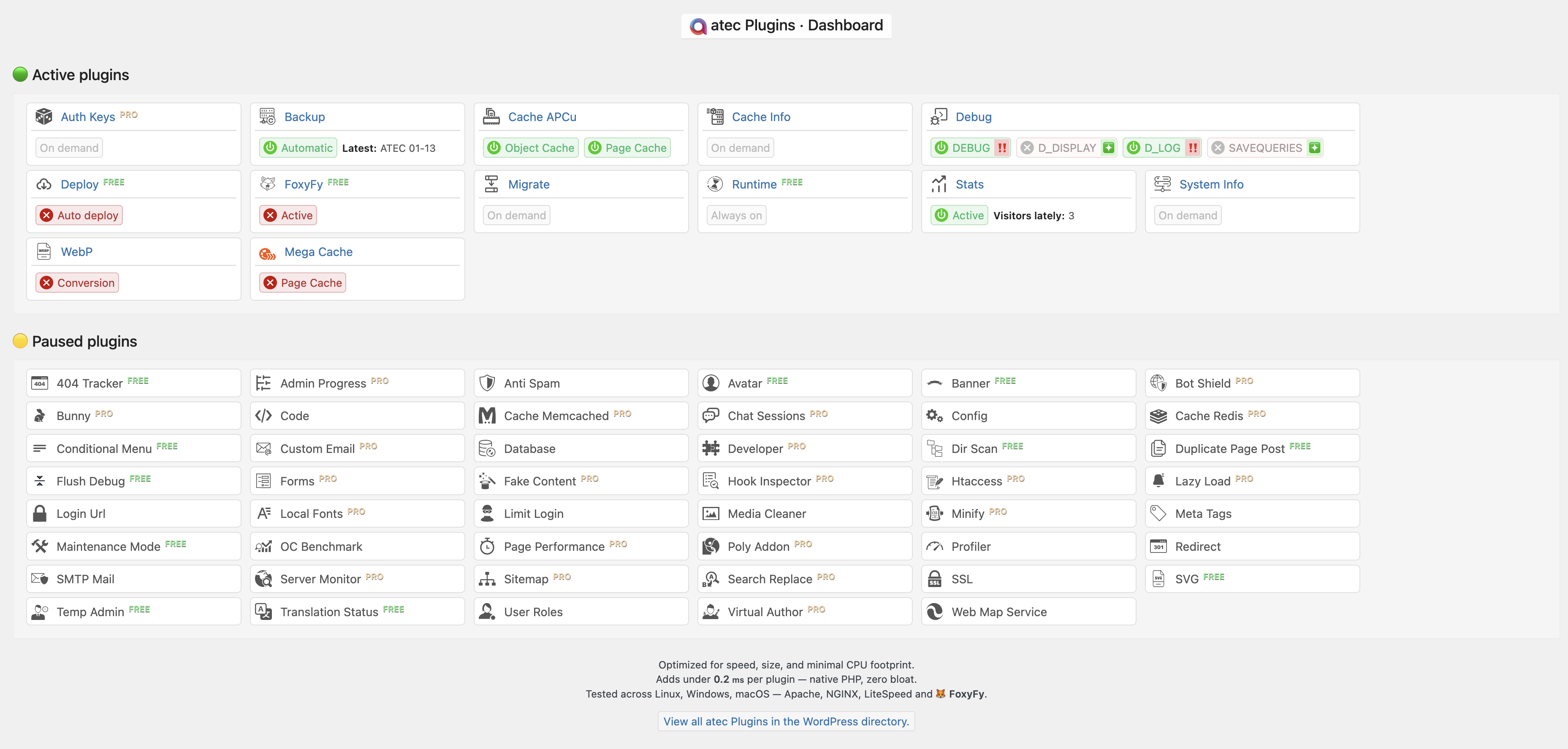 Screenshot 1 of atec Plugins