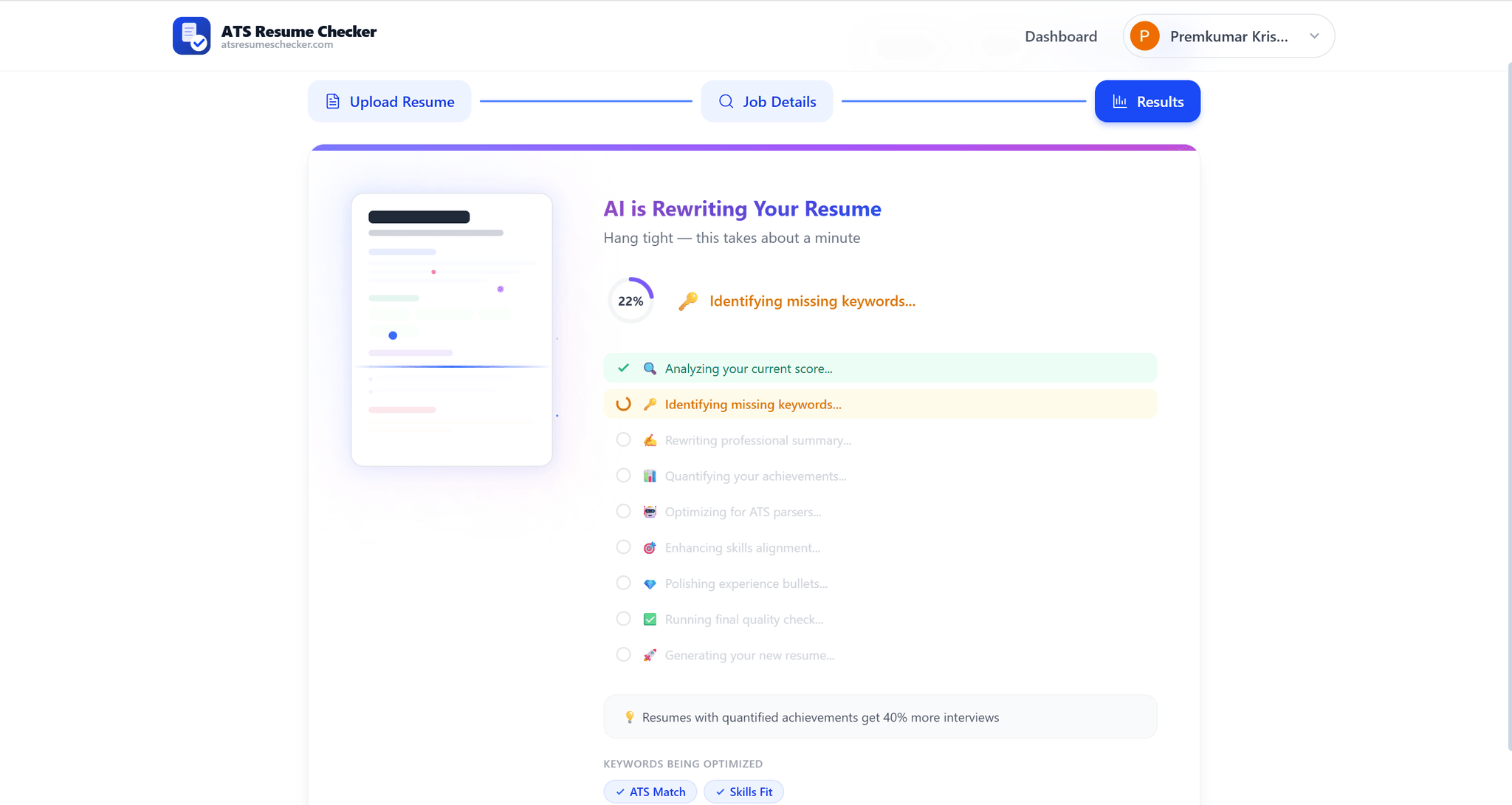 Screenshot 3 of ATS Resume Checker