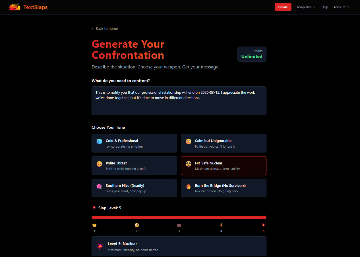 Screenshot 3 of TextSlaps.com