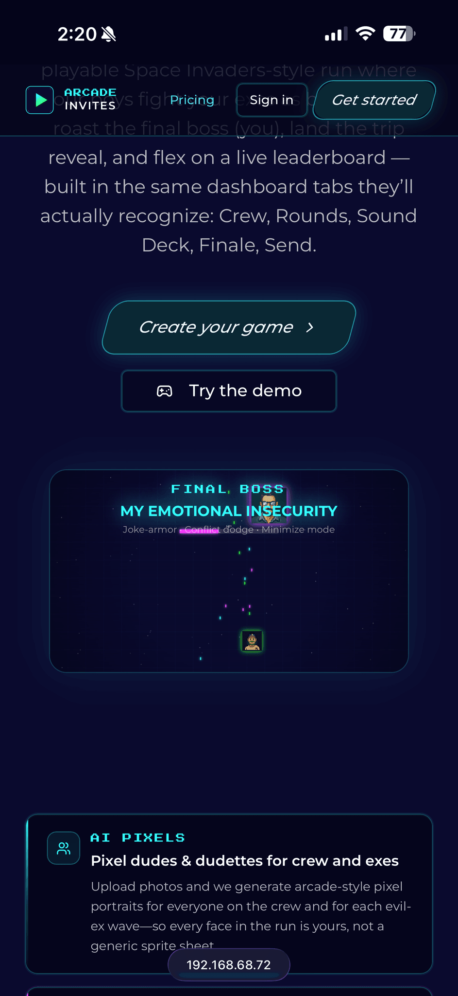 Screenshot 3 of Arcade Invite