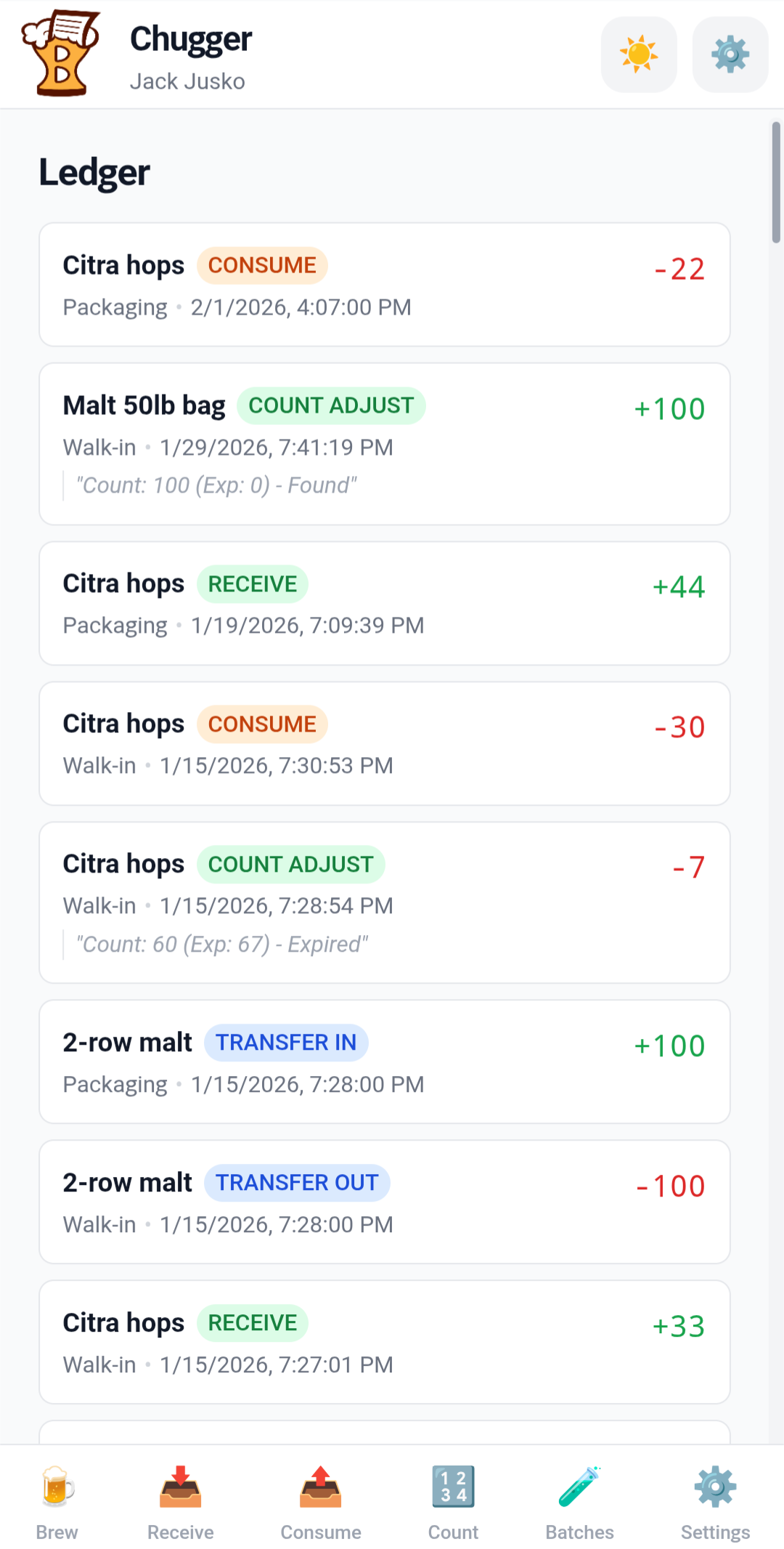 Screenshot 2 of BrewLedger