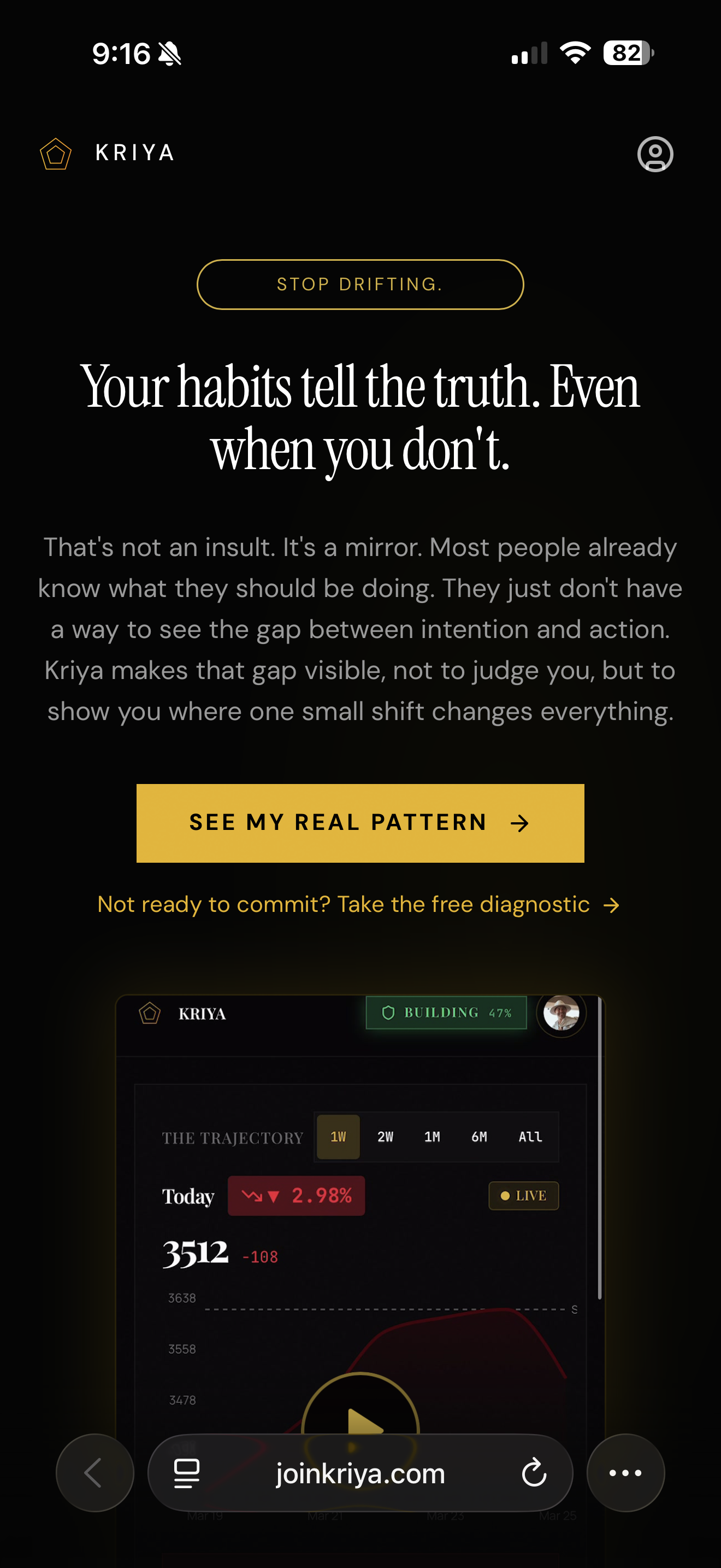 Screenshot 1 of Kriya | Daily Habit and Routine Builder