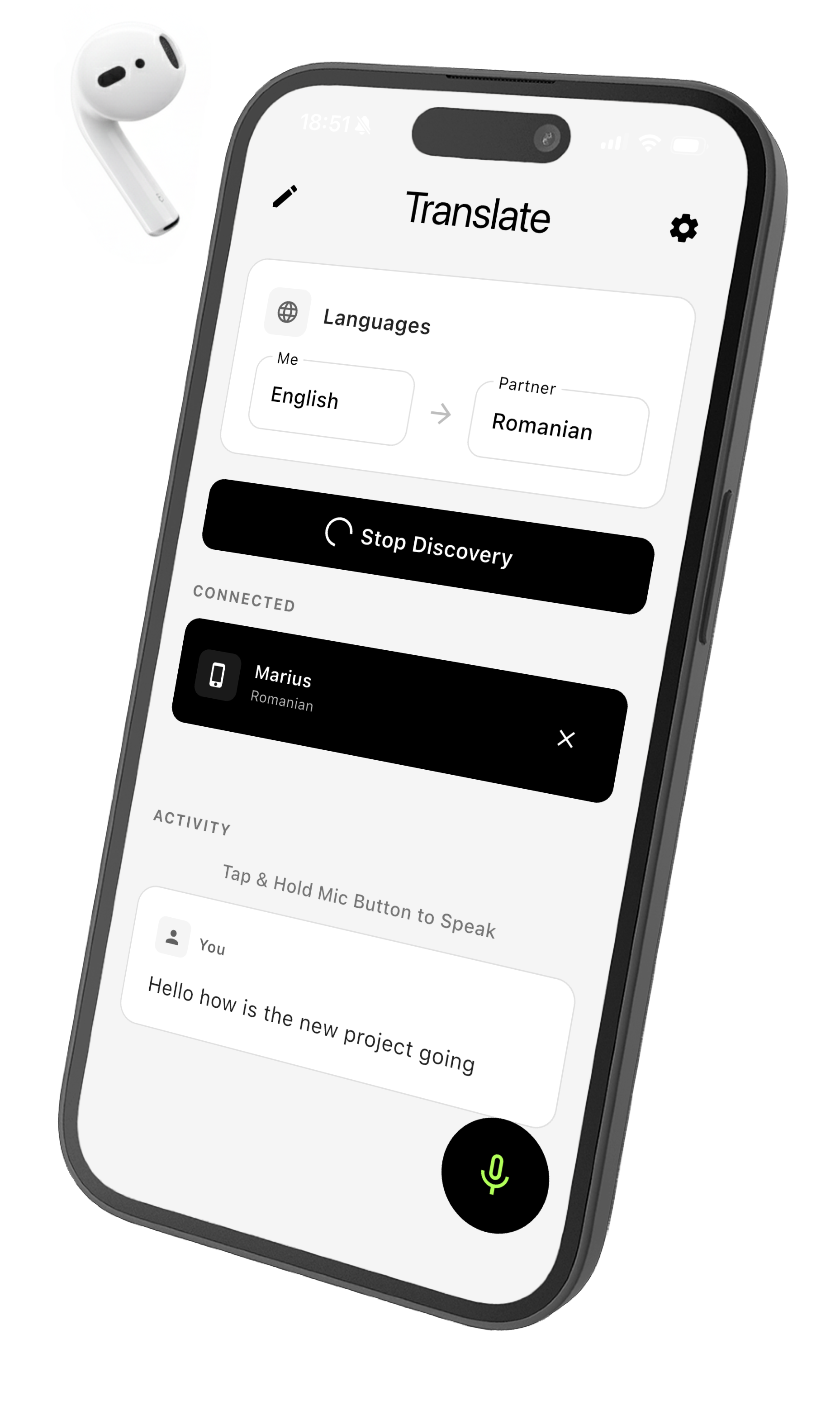 Screenshot 1 of Polyglot: Live Translation