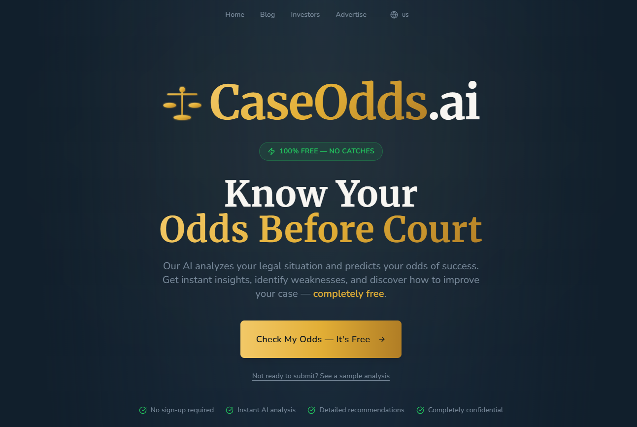 Screenshot 3 of CaseOdds.ai - AI Legal Case Analysis