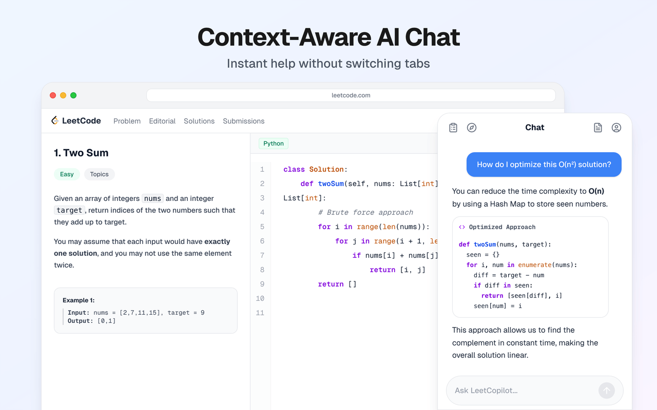 Screenshot 1 of LeetCopilot