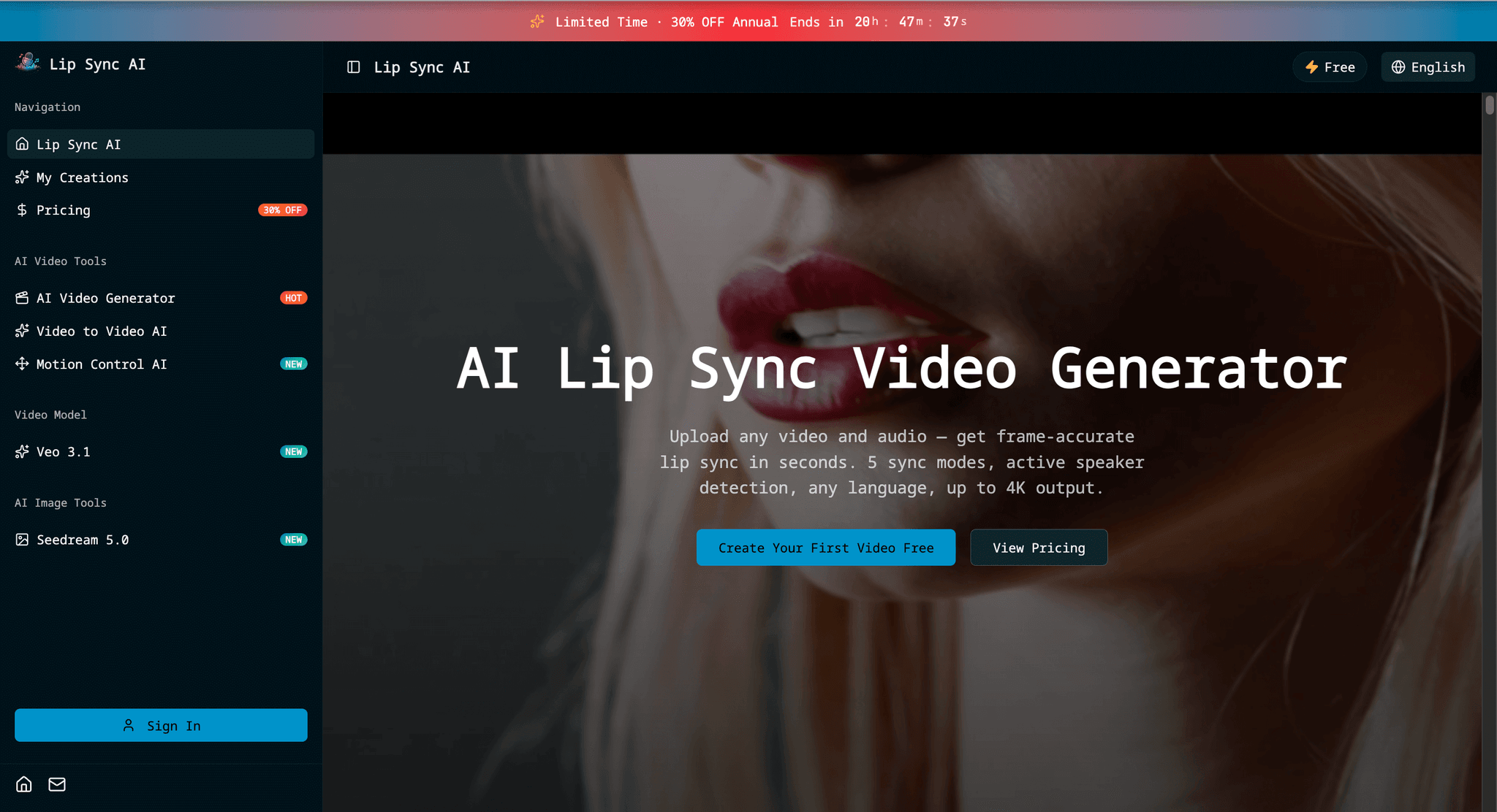 Screenshot 1 of Lip Sync AI