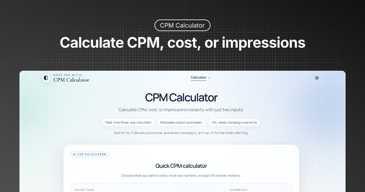 Screenshot 1 of CPM Calculator