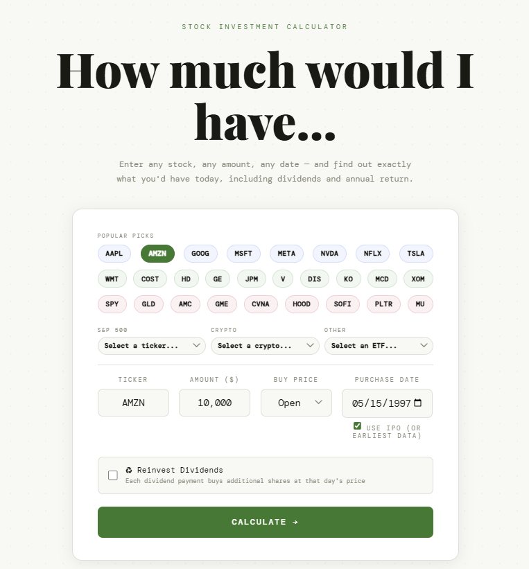 Screenshot 1 of How Much Would I Have?