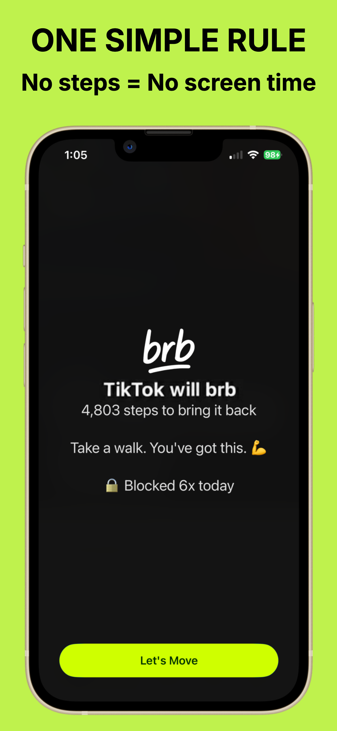 Screenshot 2 of brb: Walk to Unlock Apps