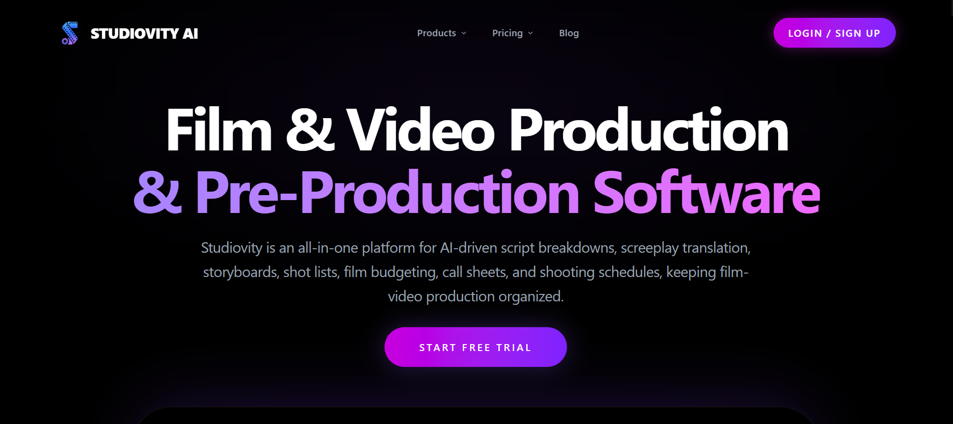 Screenshot 1 of Film Production Management Software