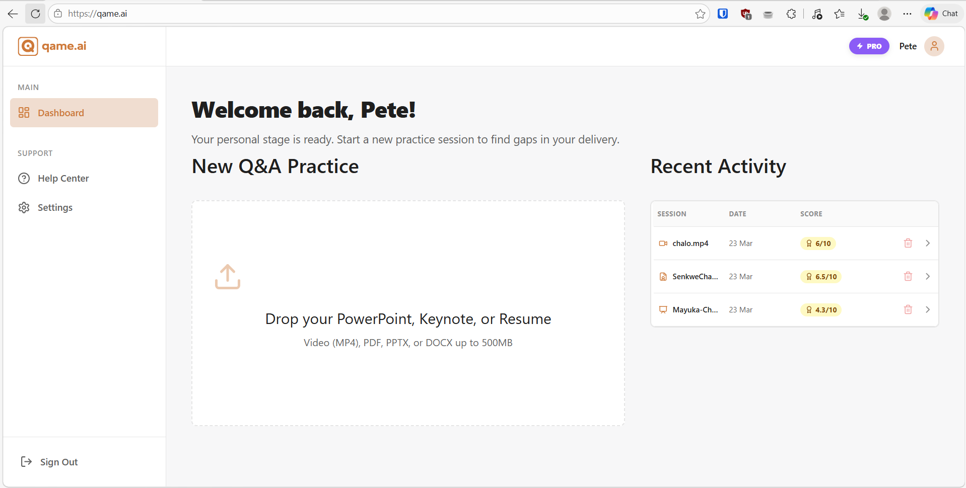 Screenshot 3 of qame.ai