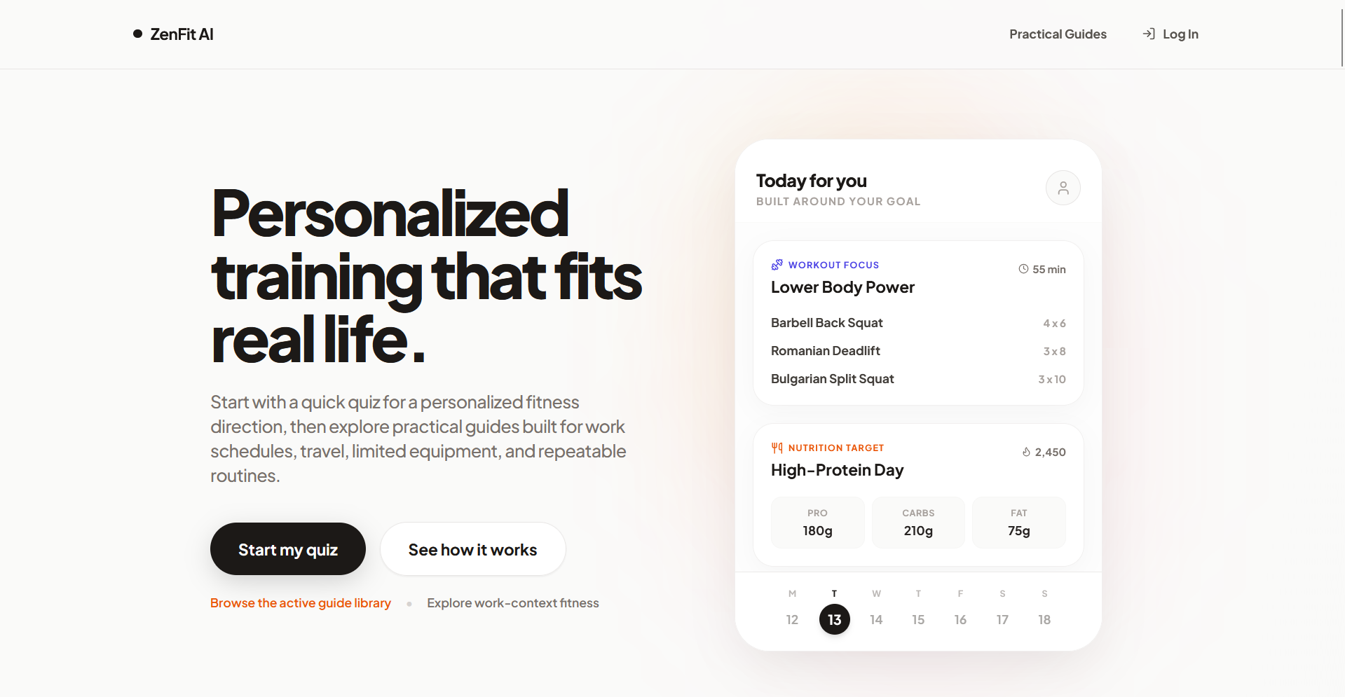 Screenshot 1 of ZenFit AI