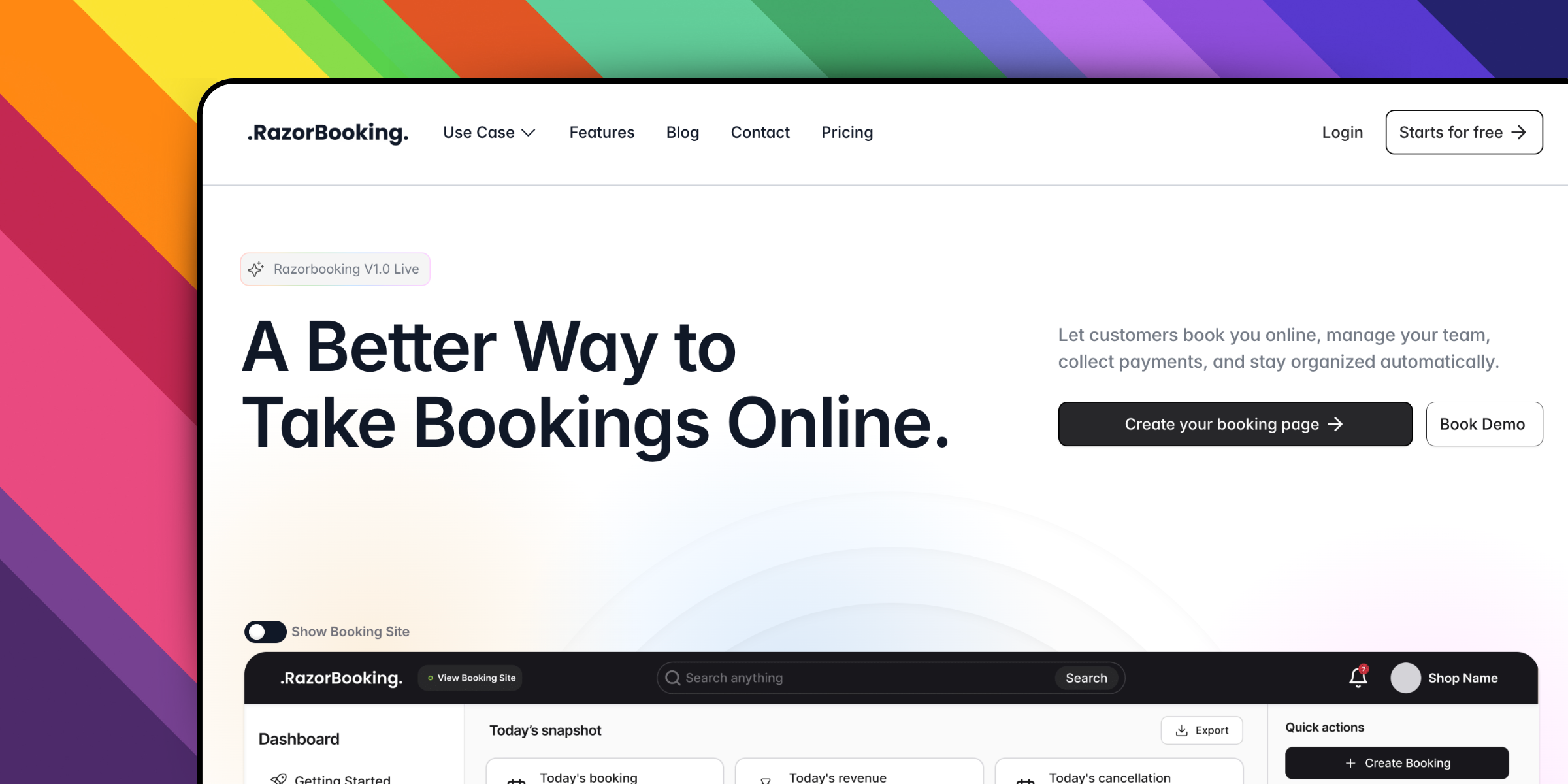 Screenshot 1 of Razorbooking