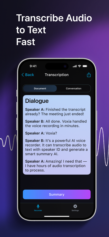 Screenshot 3 of Voxia Transcribe Audio