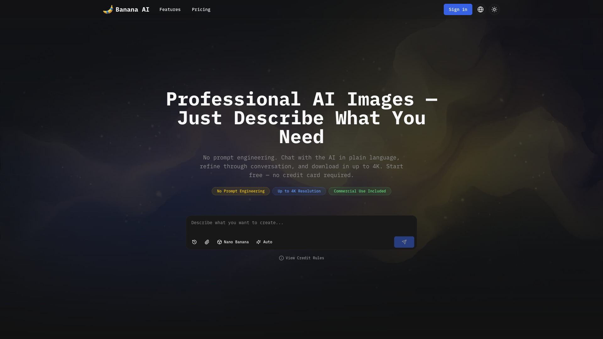 Screenshot 1 of Banana AI Image Generator