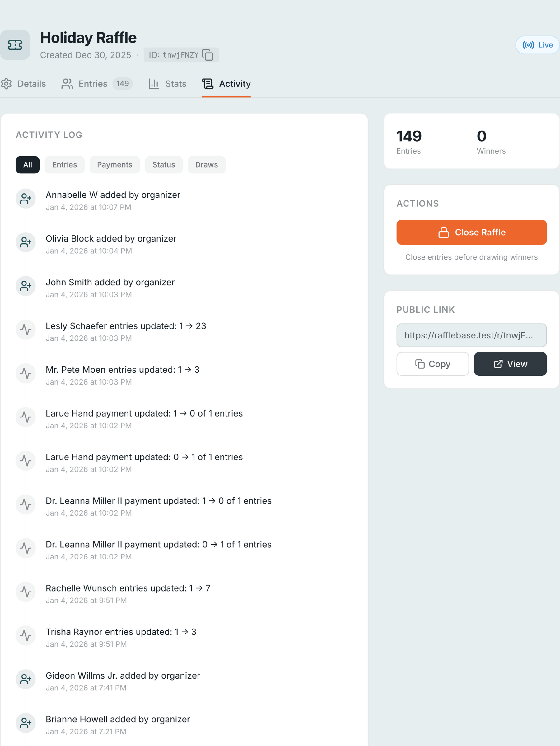 Screenshot 4 of Rafflebase
