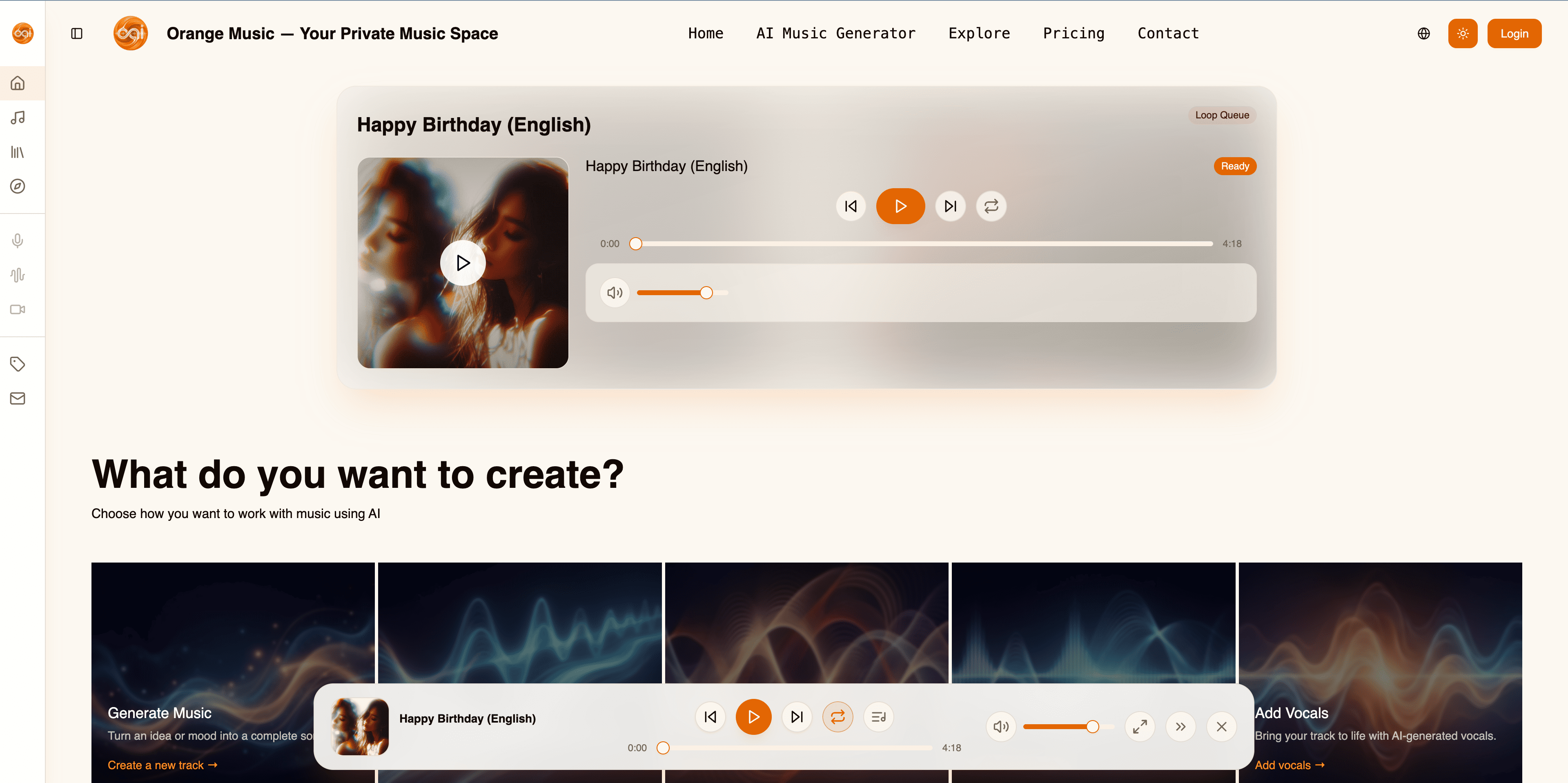 Screenshot 1 of AI Music Generator Free Online