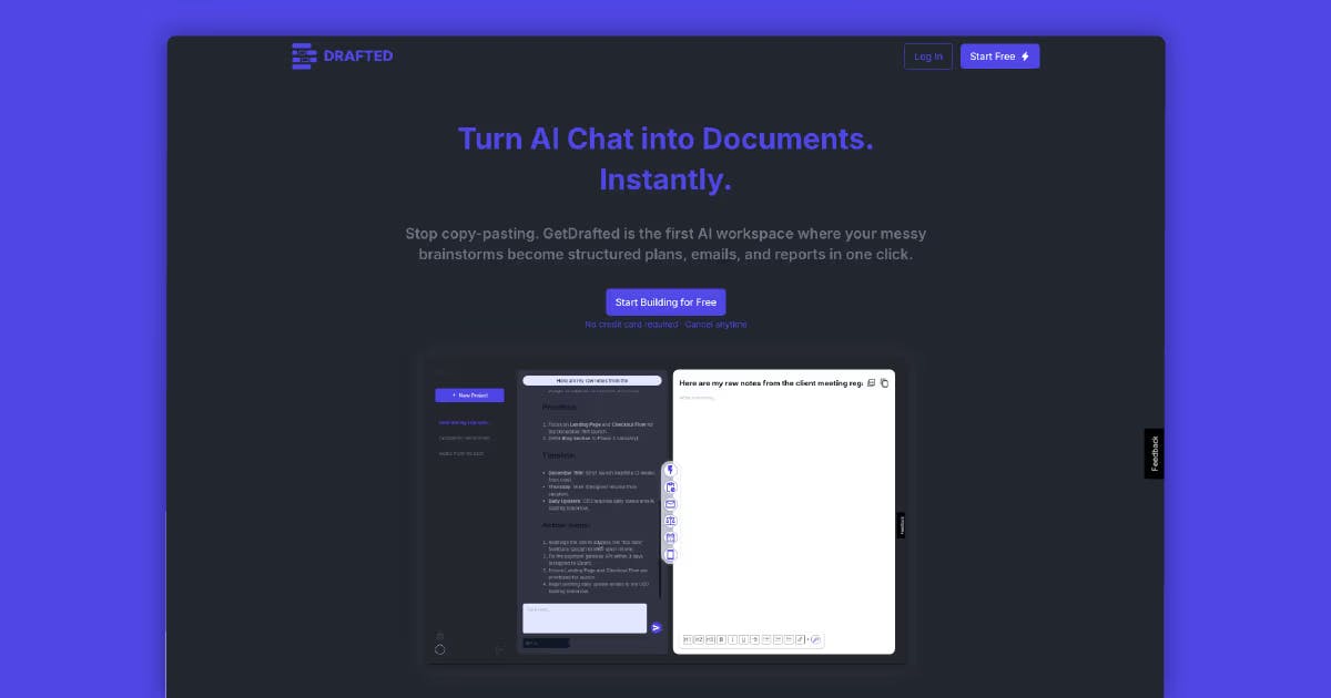 Screenshot 1 of Drafted
