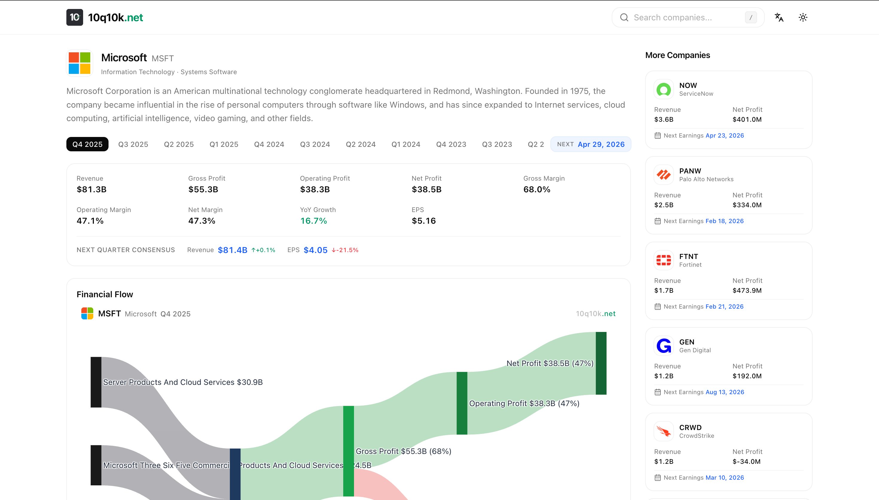 Screenshot 2 of 10q10k.net