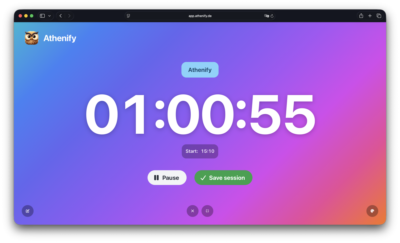Screenshot 2 of Athenify: Study Tracker & Focus Timer