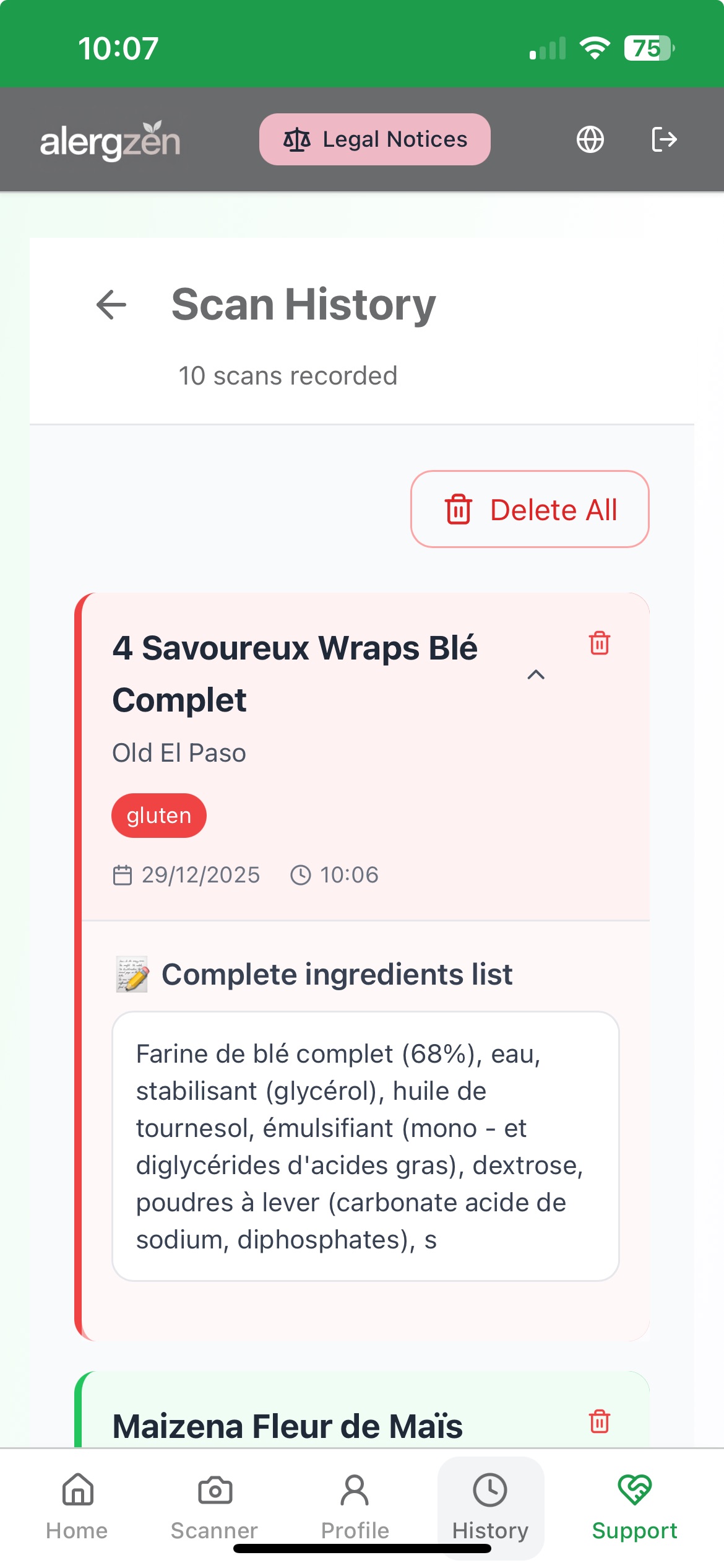 Screenshot 8 of AlergZen - Free Allergen Scanner