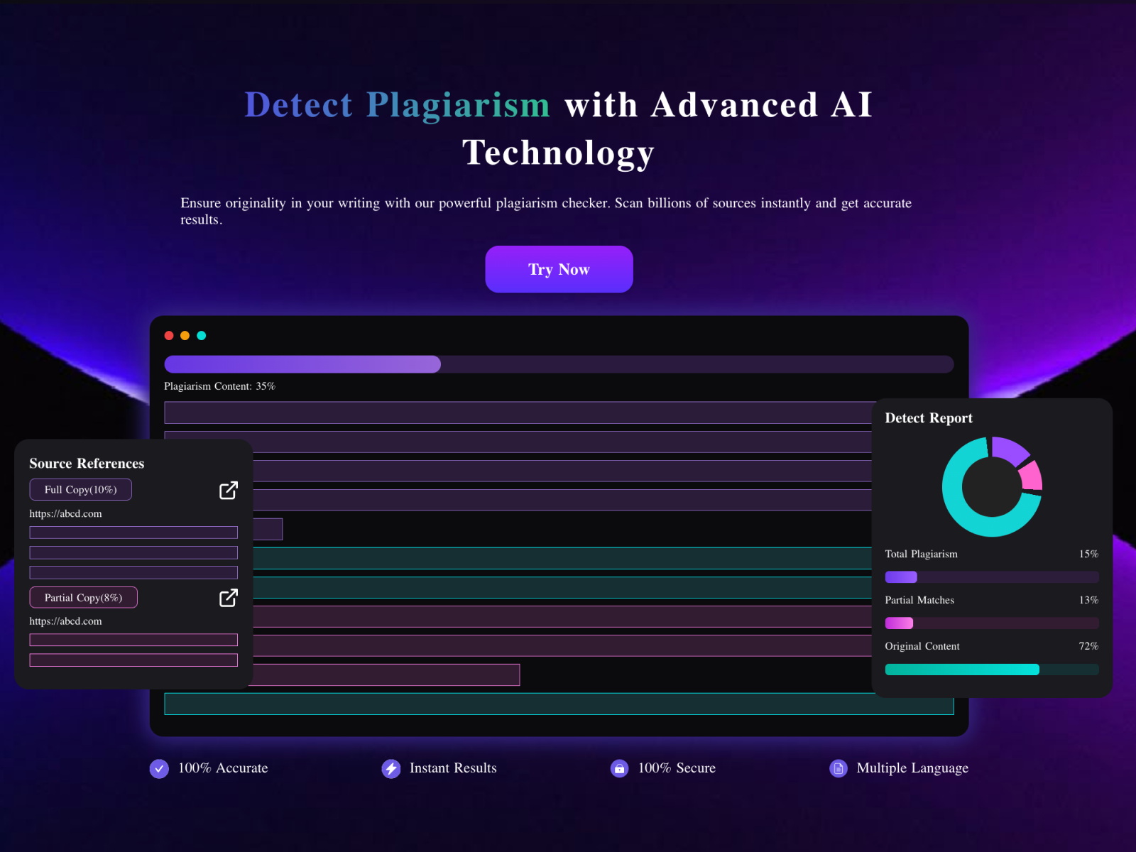 Screenshot 1 of AI Plagiarism Checker