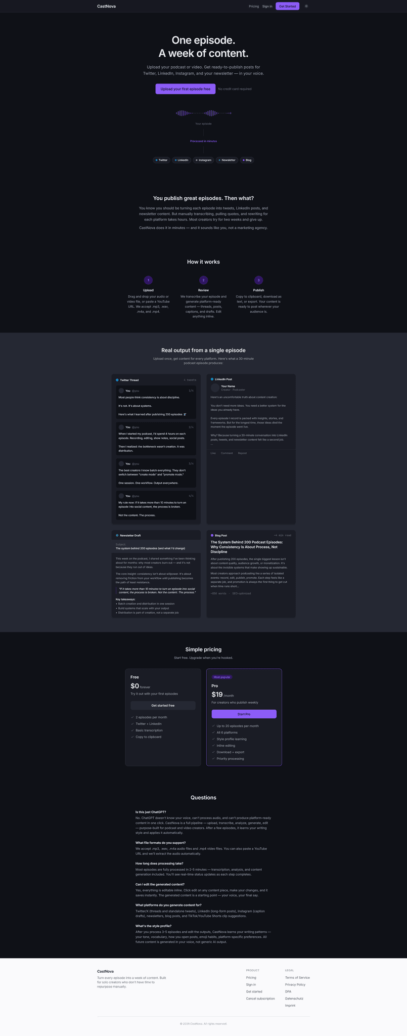 Screenshot 1 of CastNova