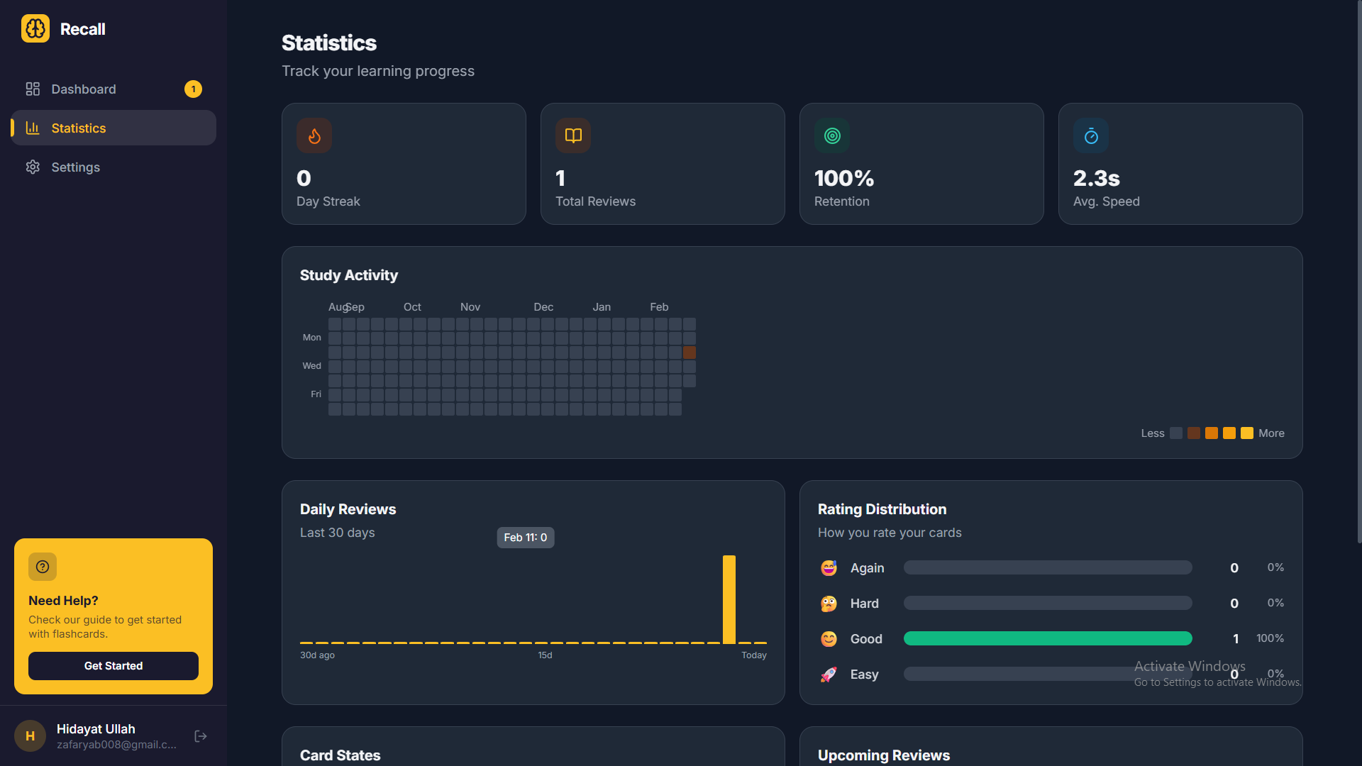 Screenshot 2 of Recall — Smart Flashcards